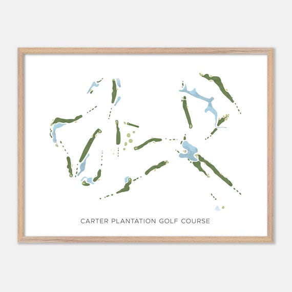 Carter Plantation Golf Course In Springfield Louisiana Modern Watercolor Map Golfer Gift Golf Wall Art Golf Poster Print