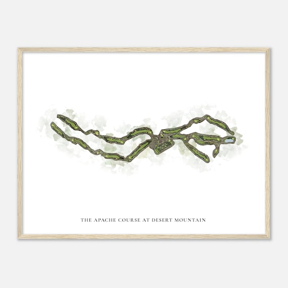 The Apache Course at Desert Mountain Arizona Golf Watercolor Map Poster