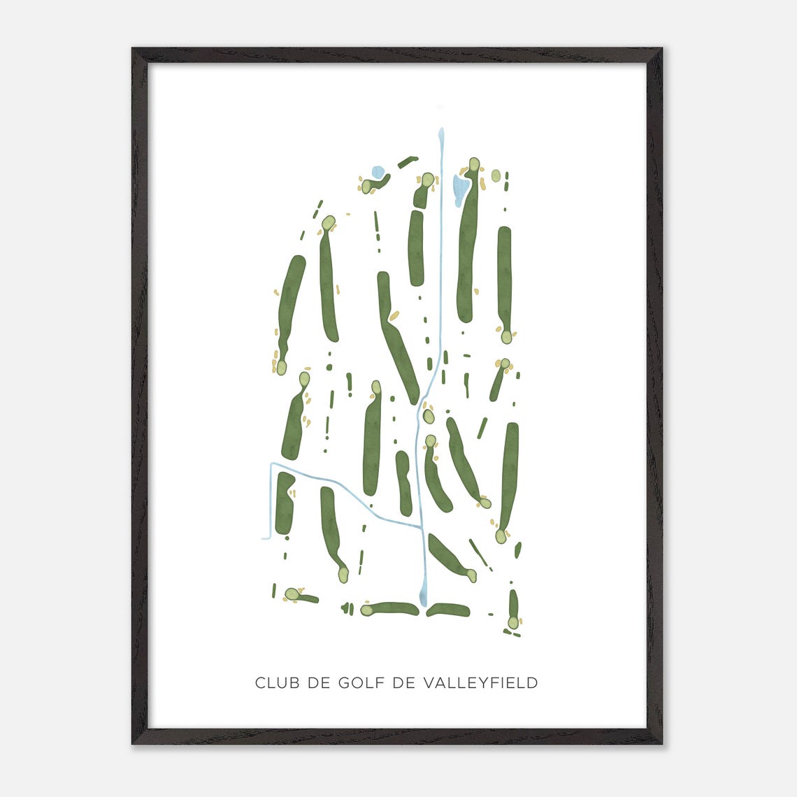 Club De Golf De Valleyfield Minimalist Watercolor Map Poster - Image 2