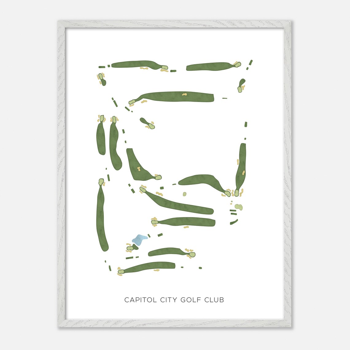 Capitol City Golf Club Minimalist Map Art Golfer Gift Poster - Image 2