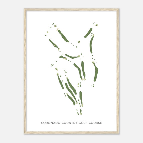 Coronado Country Golf Course Texas Modern Watercolor Map Golfer Gift Golf Wall Art Golf Poster Print Course Layout