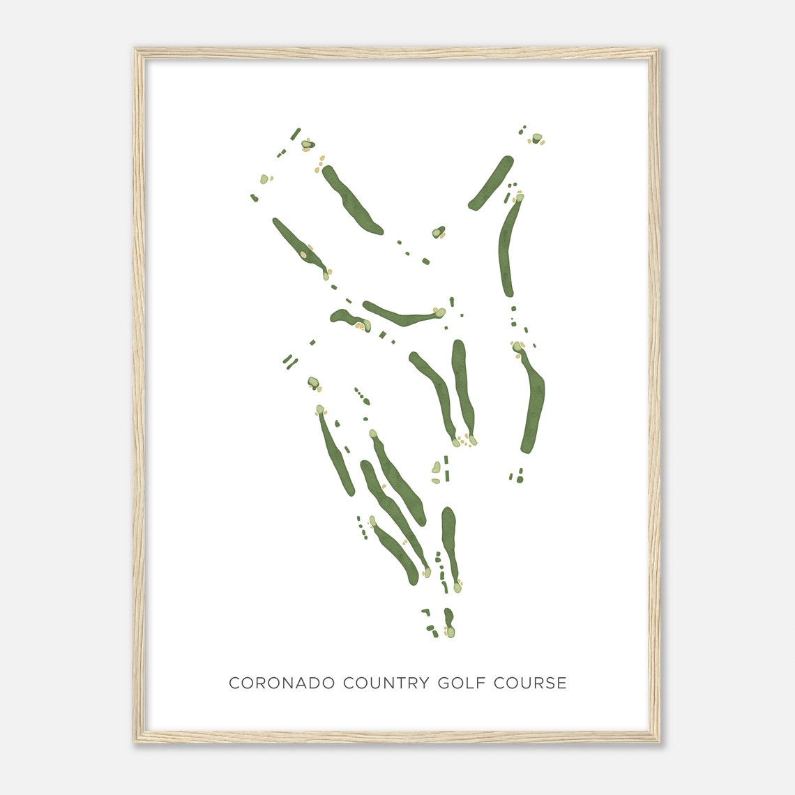 Coronado Country Golf Course Texas Modern Minimalist Map Poster