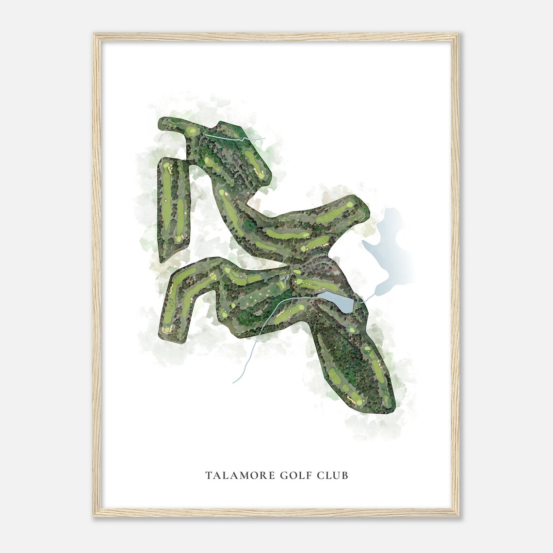 Talamore Golf Club North Carolina Classic Watercolor Course Map Poster