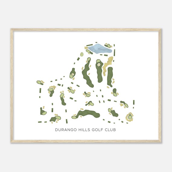 Durango Hills Golf Club Nevada Modern Watercolor Map Golfer Gift Golf Wall Art Golf Poster Print Course Layout