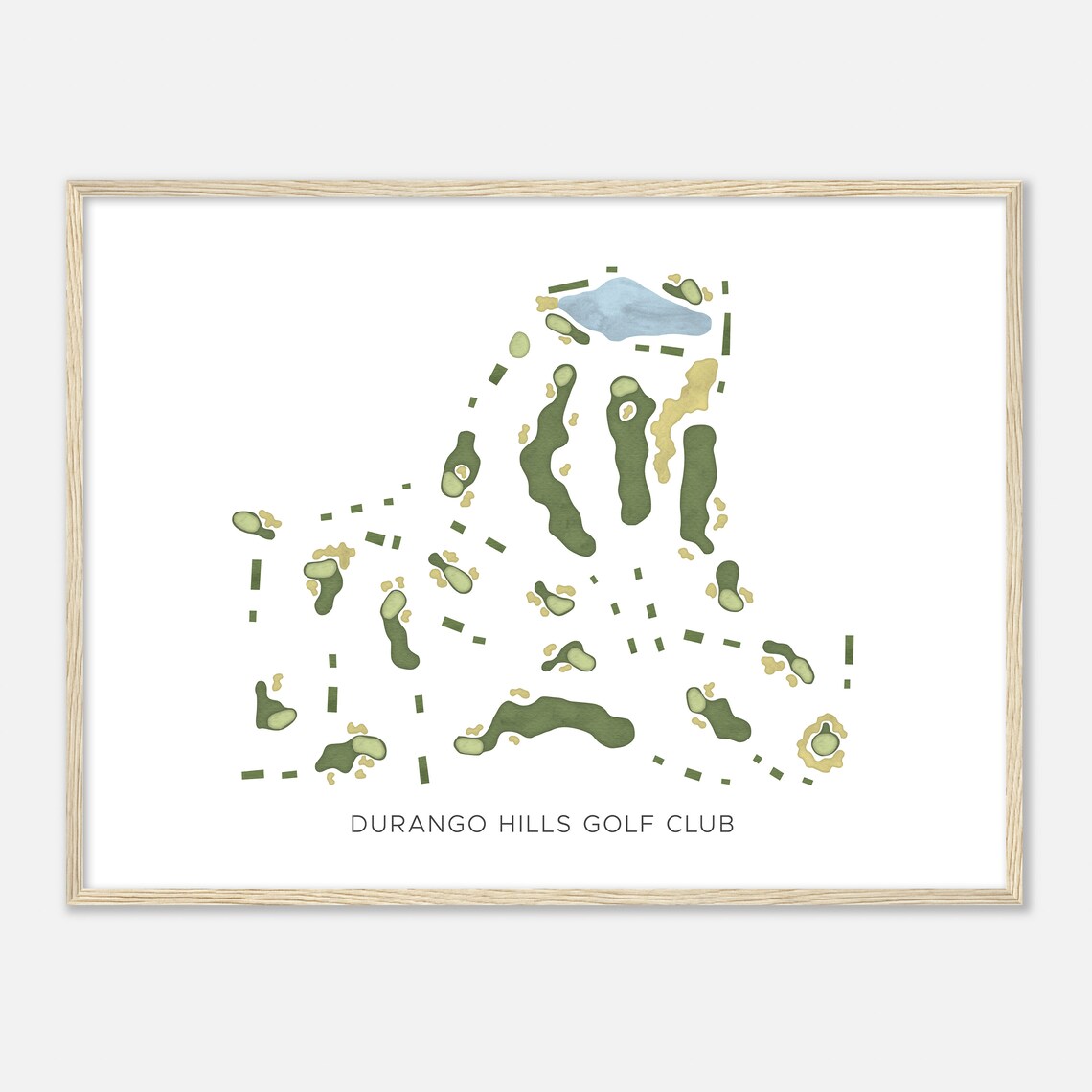 Durango Hills Golf Club Nevada Modern Watercolor Map Golfer Gift Golf Wall Art Golf Poster Print Course Layout