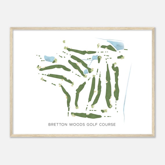 Bretton Woods Golf Course Maryland Modern Watercolor Map Golfer Gift Golf Wall Art Golf Poster Print Course Layout