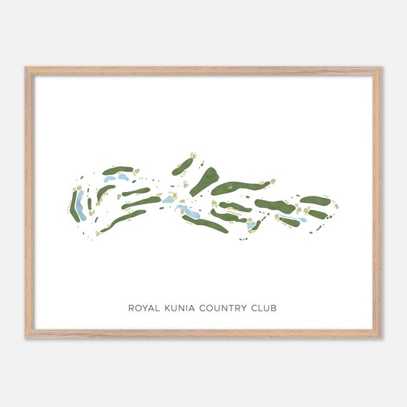 Royal Kunia Country Club In Waipahu Hawaii Modern Watercolor Map Golfer Gift Golf Wall Art Golf Poster Print Course Layout