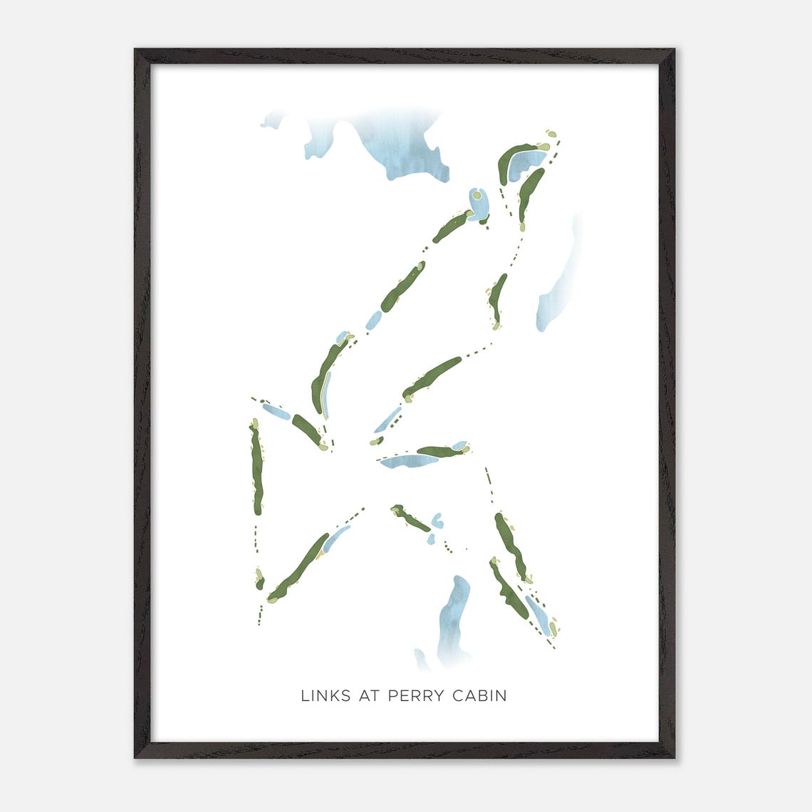 Links At Perry Cabin Modern Minimalist Golf Course Map Poster - Image 3