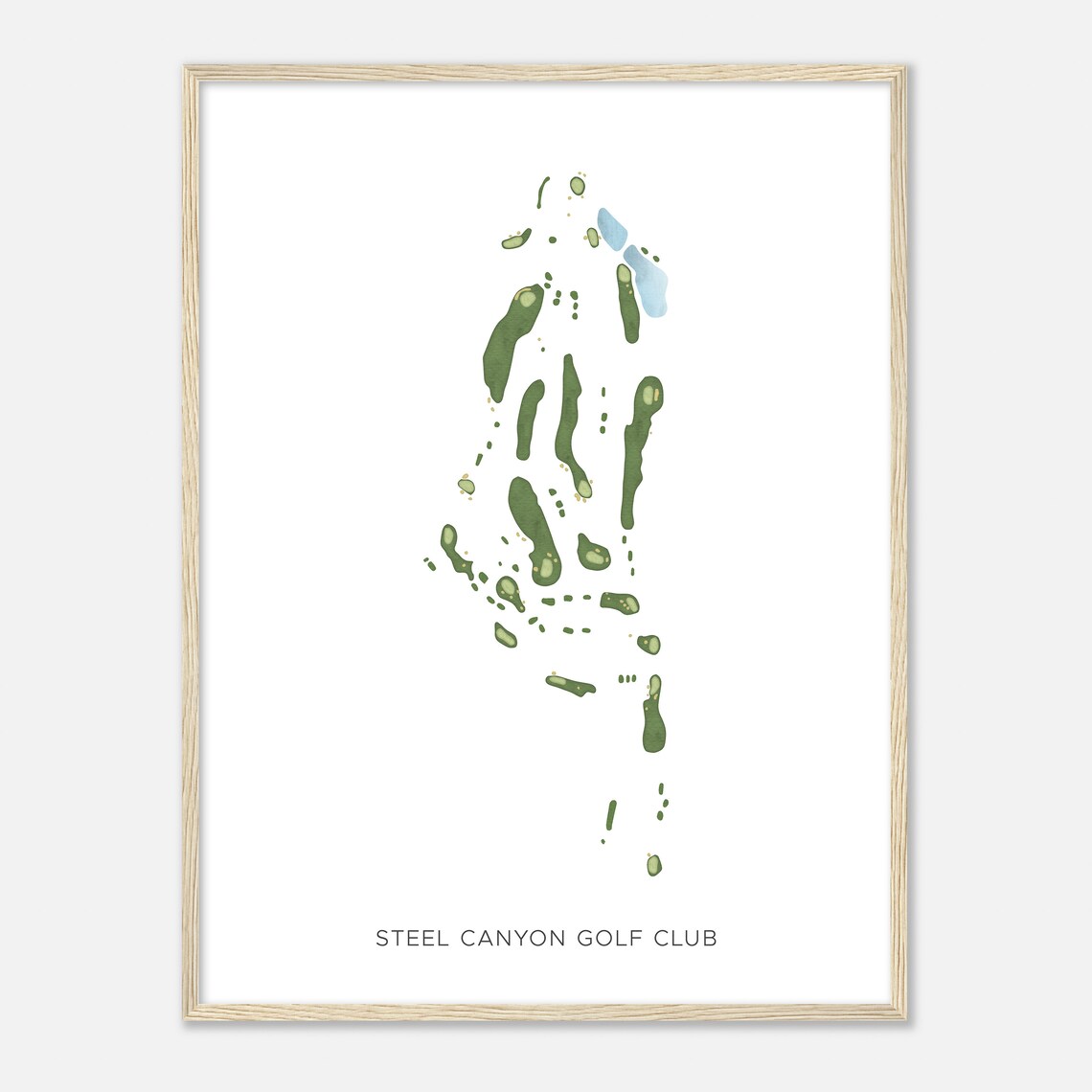Steel Canyon Golf Club Minimal Fairway Map Golfer Decor Art Poster