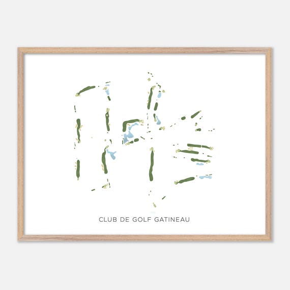 Club De Golf Gatineau In Canada Modern Watercolor Map Golfer Gift Golf Wall Art Golf Poster Print Course Layout