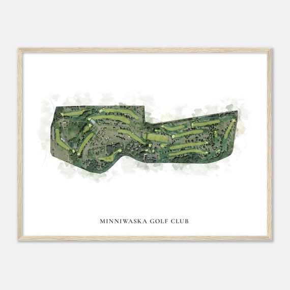 Minniwaska Golf Club Minnesota Classic Watercolor Map Golfer Gift Golf Wall Art Golf Poster Print Course Layout
