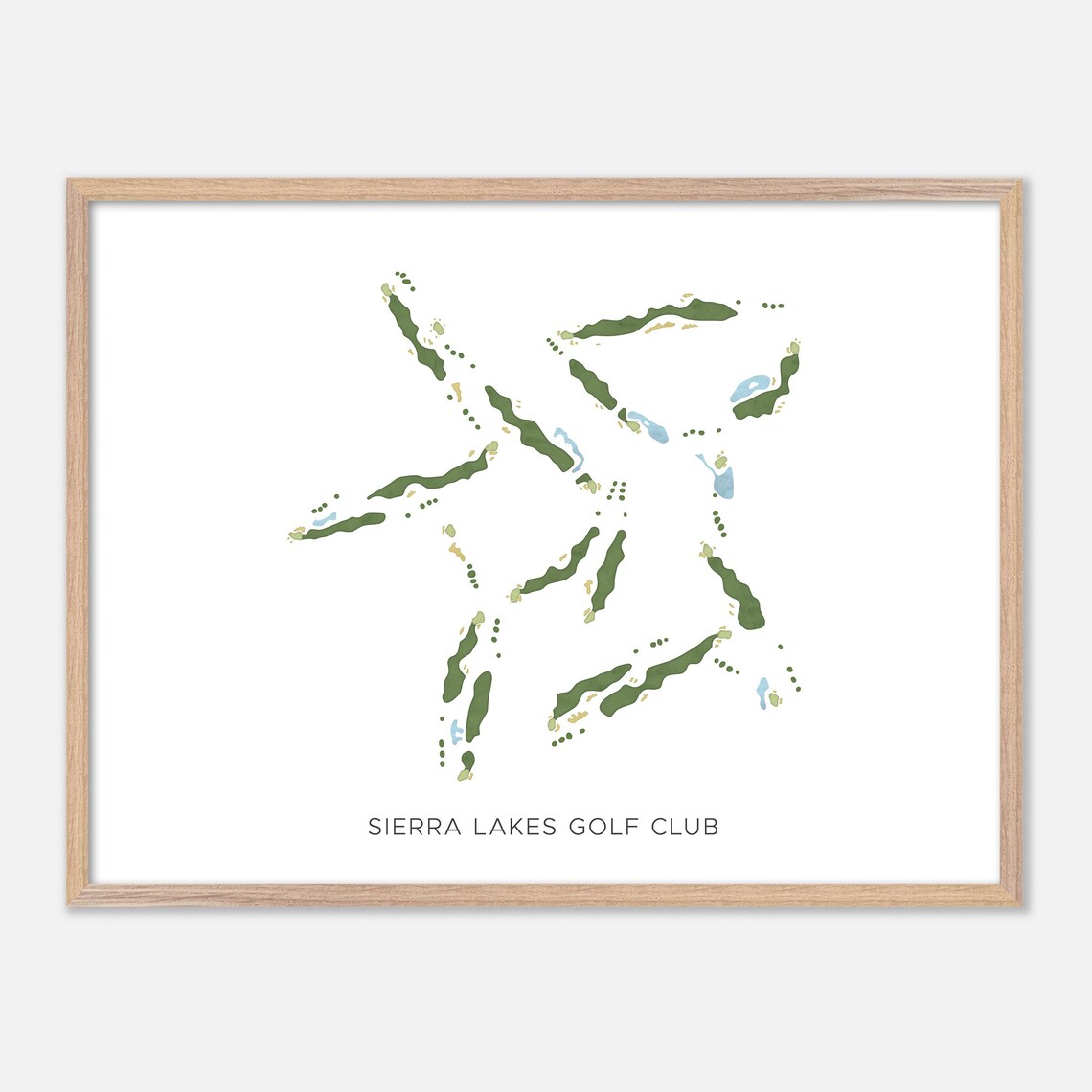 Sierra Lakes Golf Club Fontana California Modern Watercolor Poster