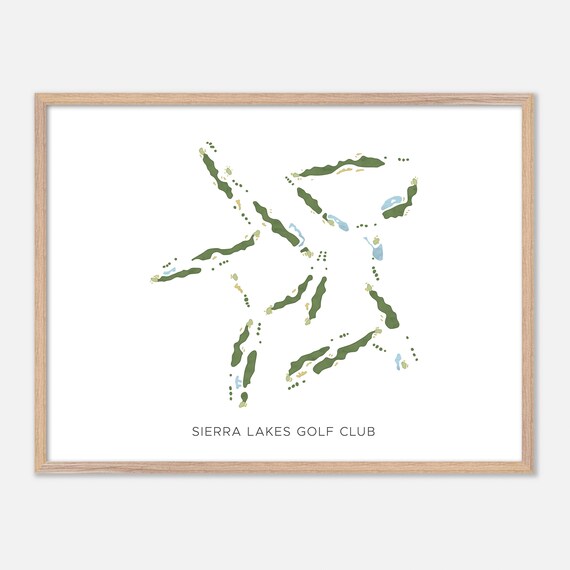 Sierra Lakes Golf Club Fontana California Modern Watercolor Poster