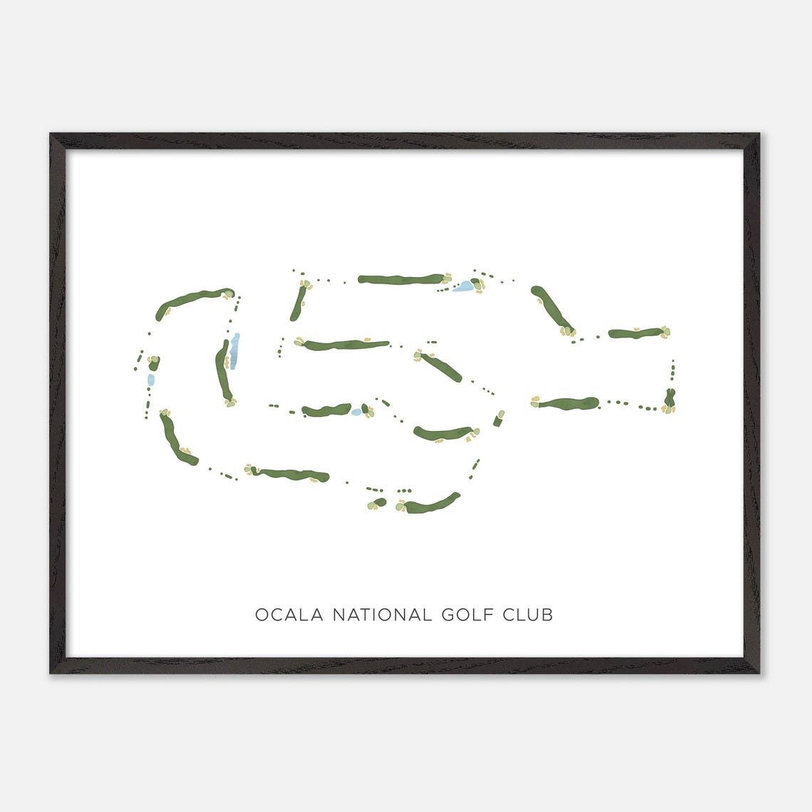 Ocala National Golf Club Modern Minimalist Watercolor Map Poster - Image 5