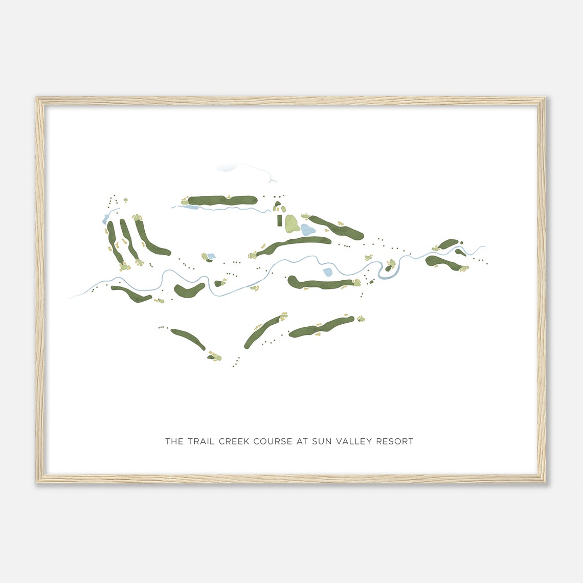 Trail Creek Course Sun Valley Resort Minimal Golf Map Print Art - Image 2