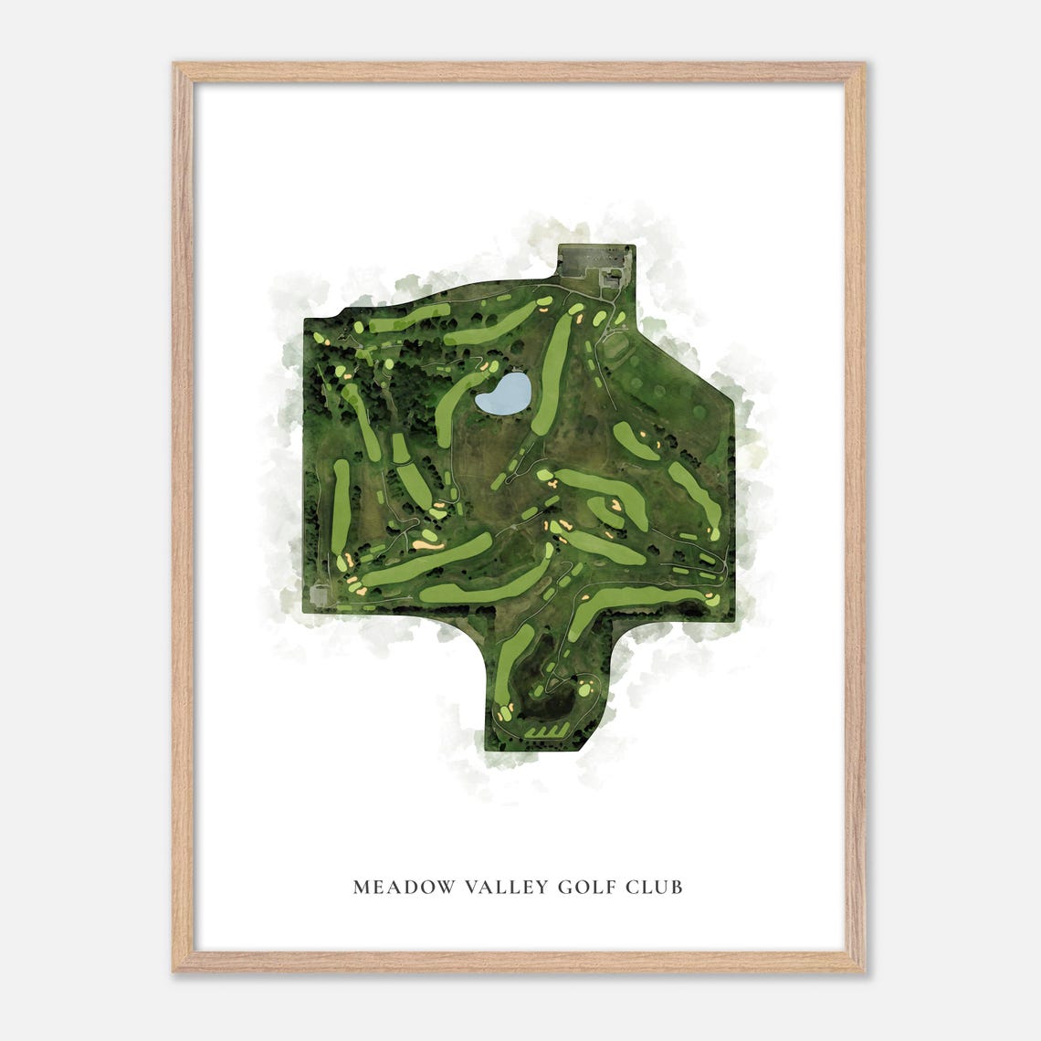 Meadow Valley Golf Club Classic Aerial Watercolor Map Poster - Image 6