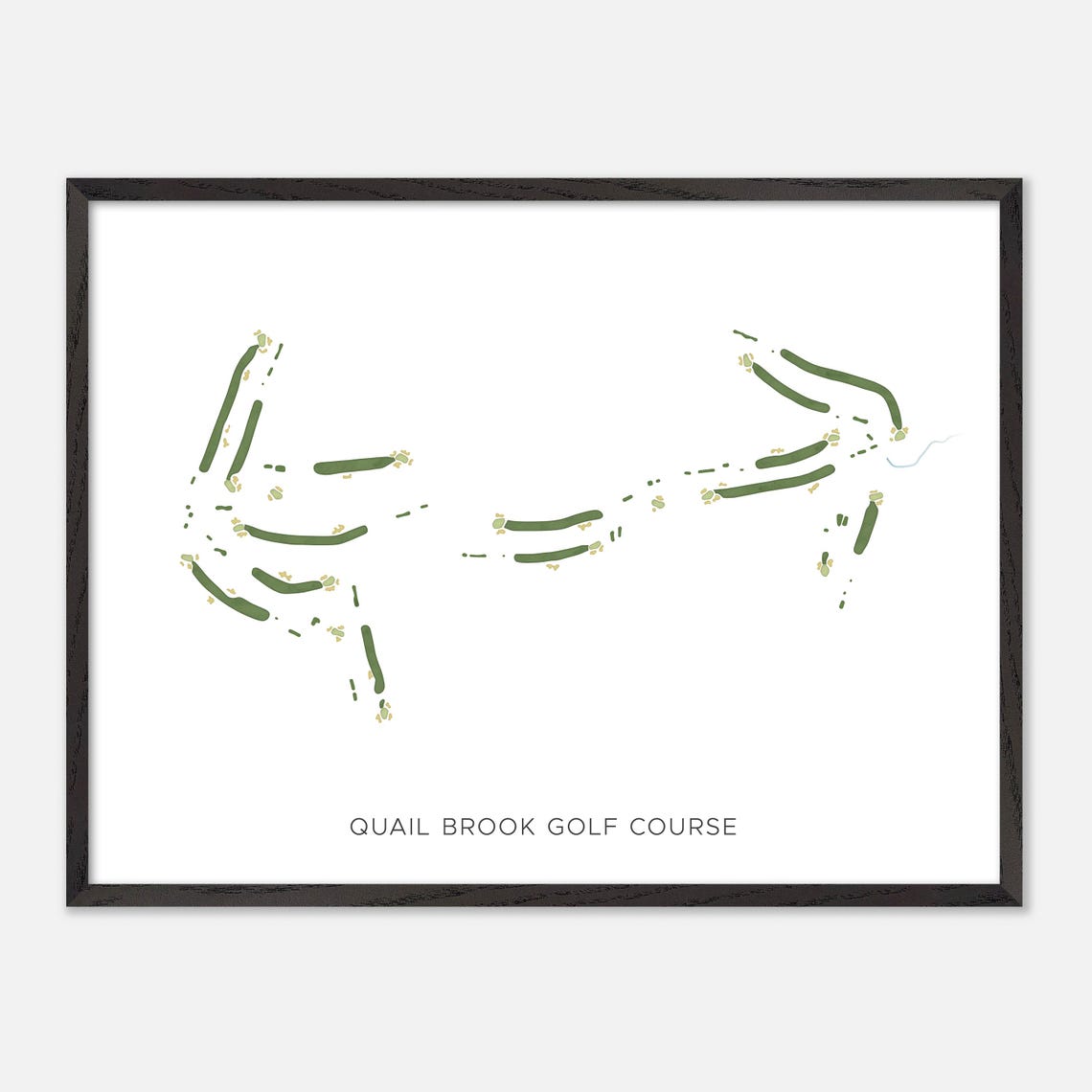 Quail Brook Golf Course Minimalist Green Fairways Map Art Poster - Image 5