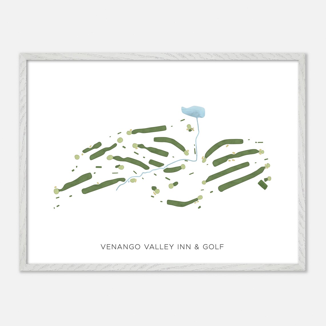 Venango Valley Inn & Golf Venango Pennsylvania Modern Watercolor Poster - Image 4