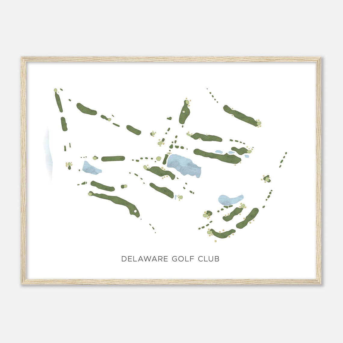 Delaware Golf Club Ohio Modern Watercolor Map Golfer Gift Golf Wall Art Golf Poster Print Course Layout - Image 2
