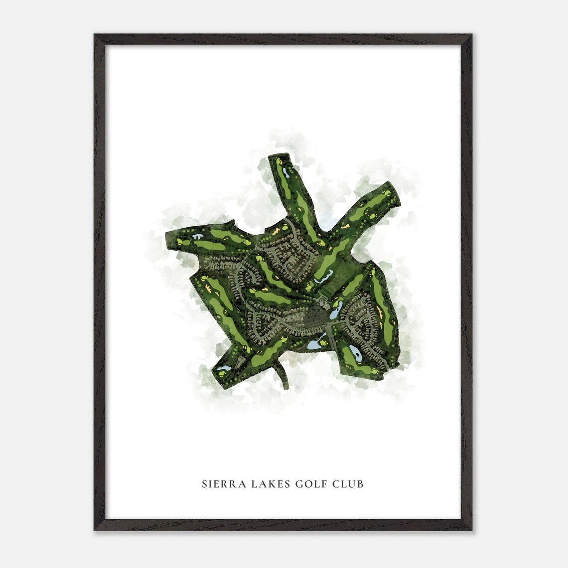 Sierra Lakes Golf Club Fontana California Classic Watercolor Poster - Image 3