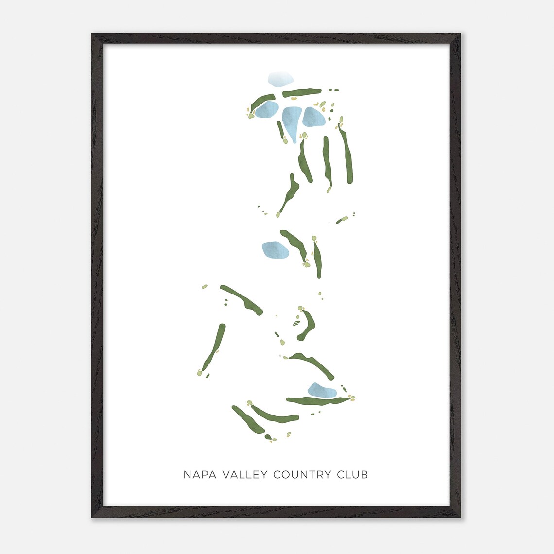 Napa Valley Country Club California Golf Course Minimalist Map Poster - Image 3