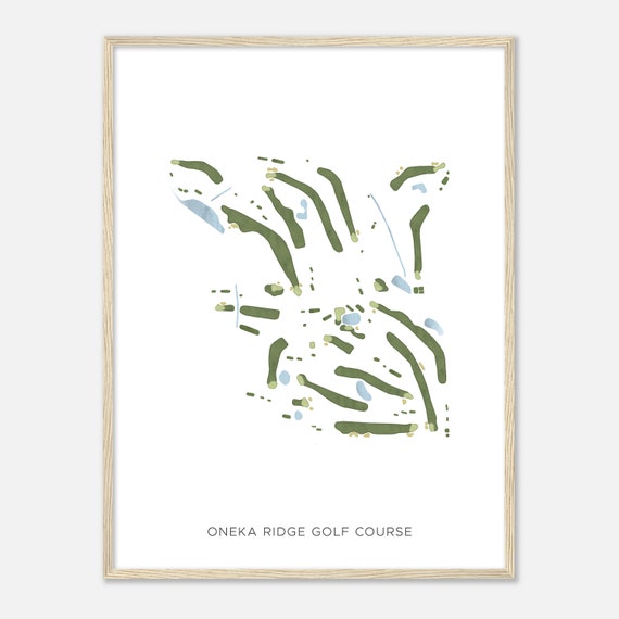 Oneka Ridge Golf Course Minnesota Modern Watercolor Map Golfer Gift Golf Wall Art Golf Poster Print Course Layout