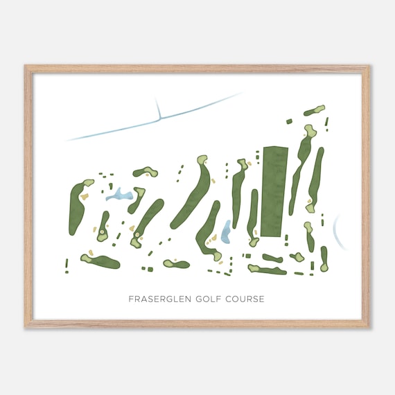 Fraserglen Golf Course Canada Minimalist Watercolor Golf Map Poster