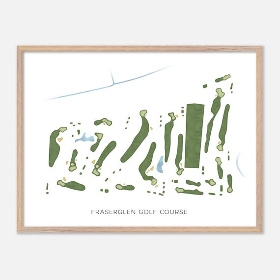 Fraserglen Golf Course In Canada Modern Watercolor Map Golfer Gift Golf Wall Art Golf Poster Print Course Layout