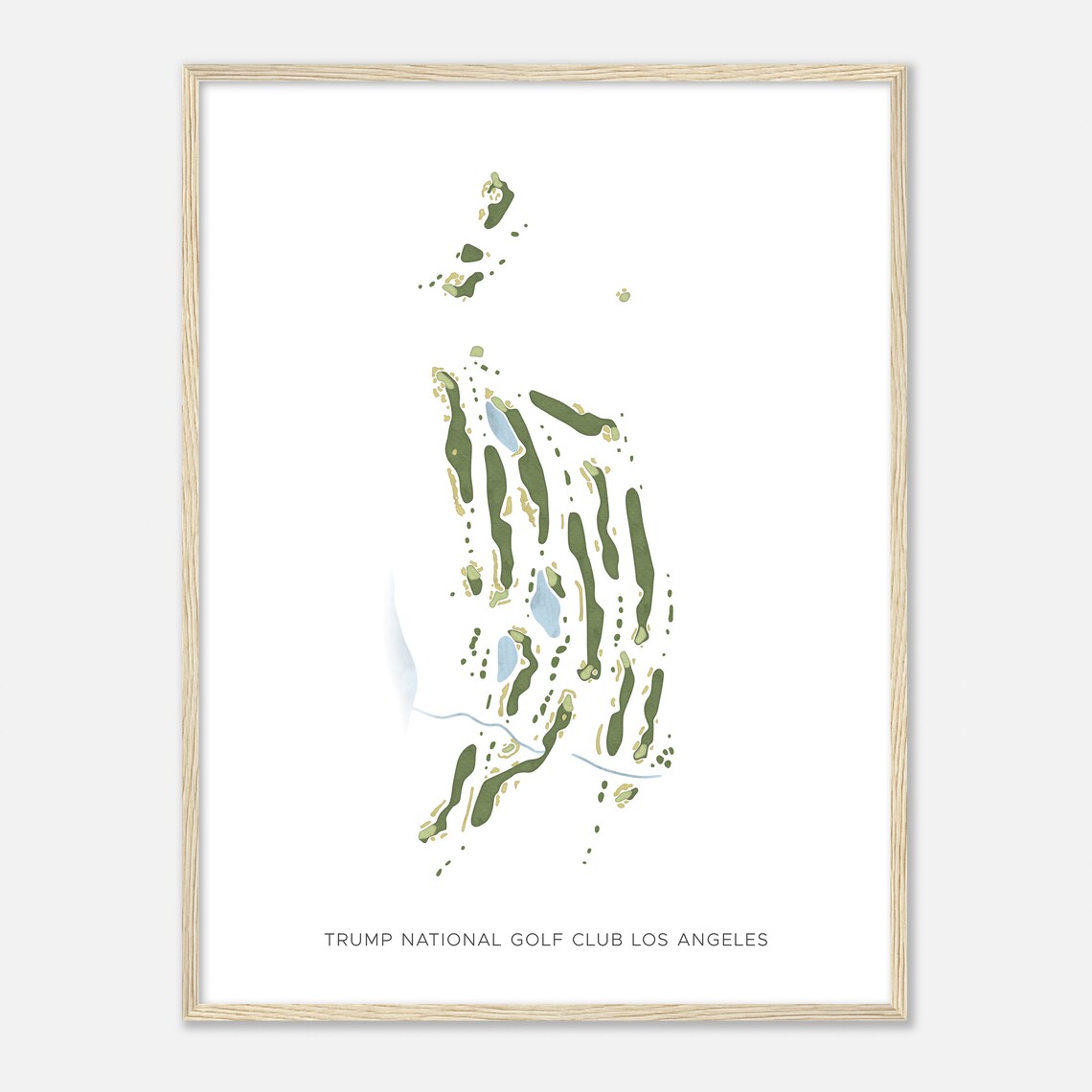 Trump National Golf Club Los Angeles Classic Watercolor Map Poster