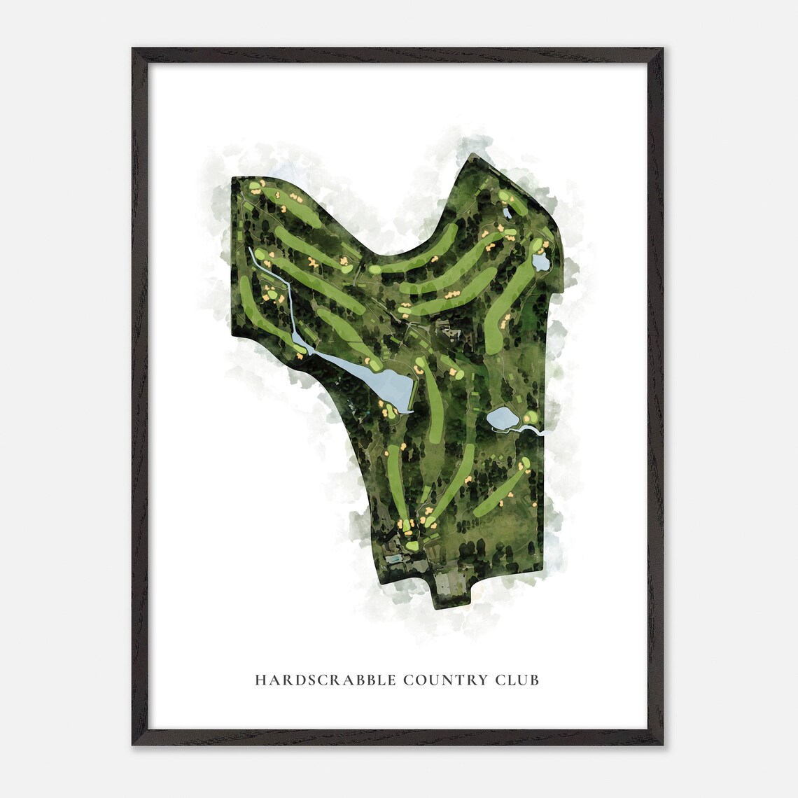 Hardscrabble Country Club Golf Classic Watercolor Map Art Poster - Image 3