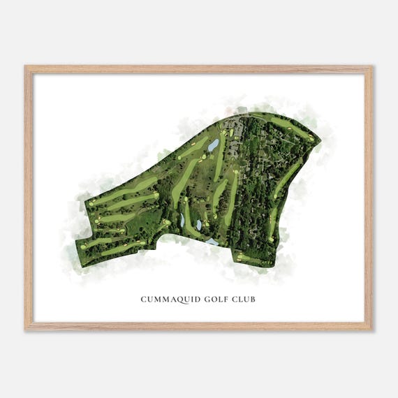 Cummaquid Golf Club In Yarmouth Port Massachusetts Classic Watercolor Map Golfer Gift Golf Wall Art Golf Poster Print Course Layout