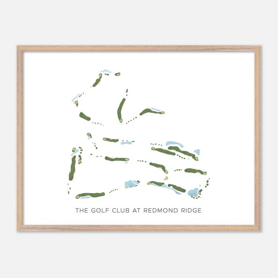 The Golf Club At Redmond Ridge In Redmond Washington Modern Watercolor Map Golfer Gift Golf Wall Art Golf Poster Print