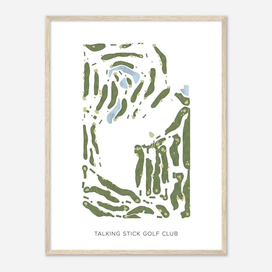 Talking Stick Golf Club Arizona Modern Watercolor Map Golfer Gift Golf Wall Art Golf Poster Print Course Layout
