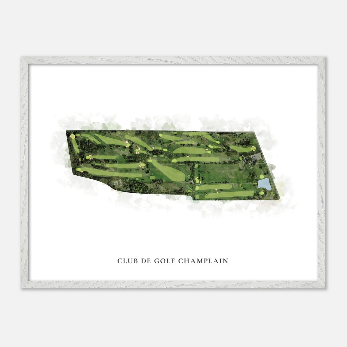 Club de Golf Champlain Gatineau Classic Watercolor Map Poster - Image 3