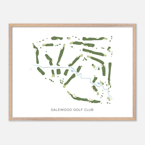 Dalewood Golf Club In Cobourg Canada Modern Watercolor Map Golfer Gift Golf Wall Art Golf Poster Print Course Layout