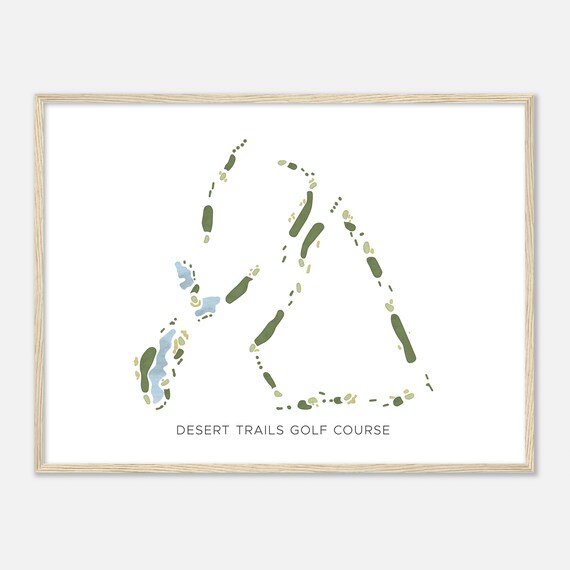 Desert Trails Golf Course Arizona Modern Watercolor Map Golfer Gift Golf Wall Art Golf Poster Print Course Layout