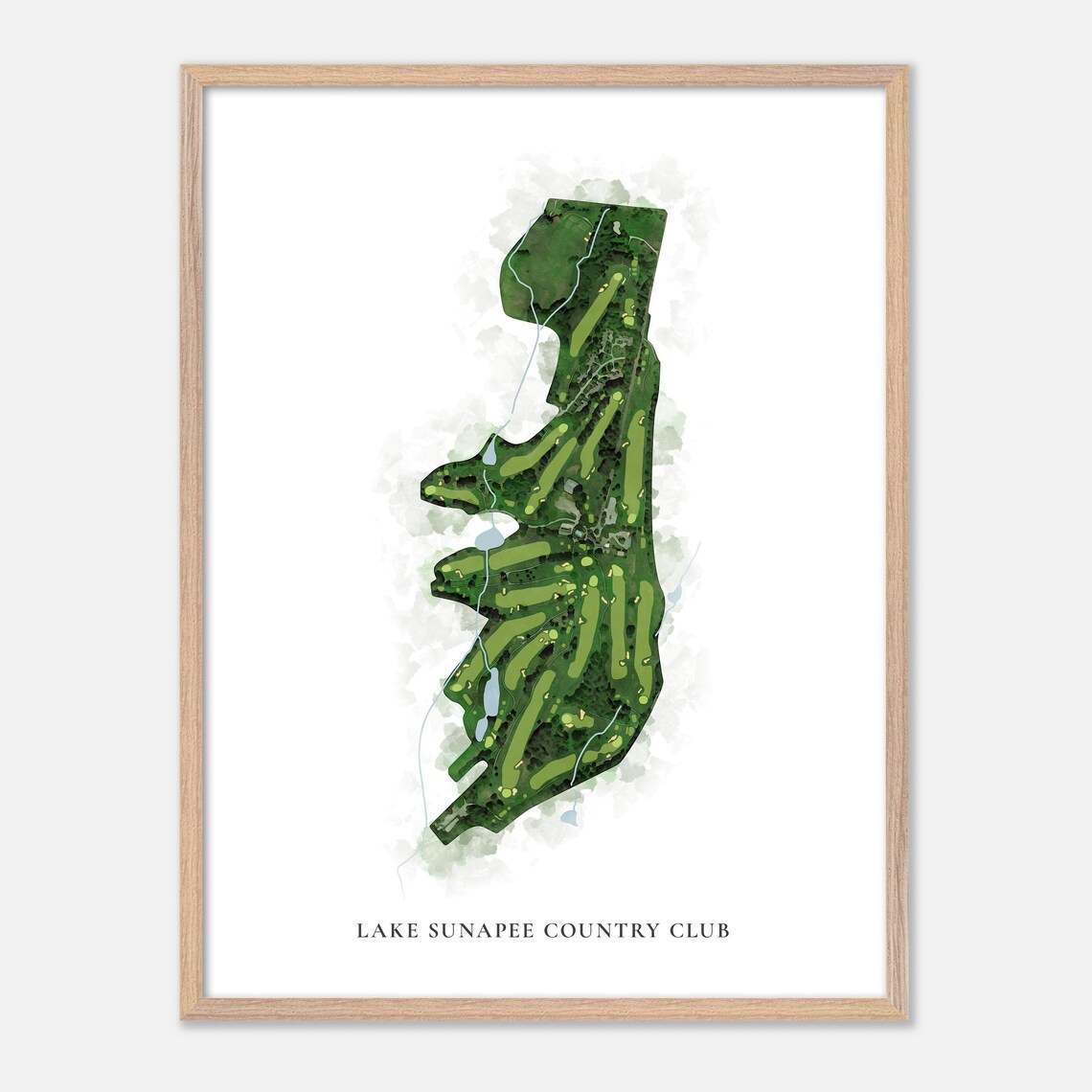 Lake Sunapee Country Club New Hampshire Classic Watercolor Poster - Image 2