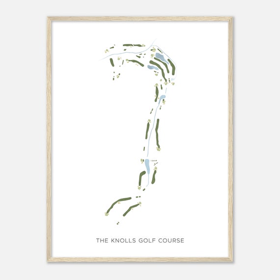 The Knolls Golf Course Nebraska Modern Watercolor Map Golfer Gift Golf Wall Art Golf Poster Print Course Layout
