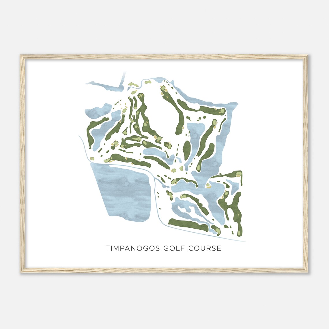 Timpanogos Golf Course Utah Modern Watercolor Map Golfer Gift Golf Wall Art Golf Poster Print Course Layout