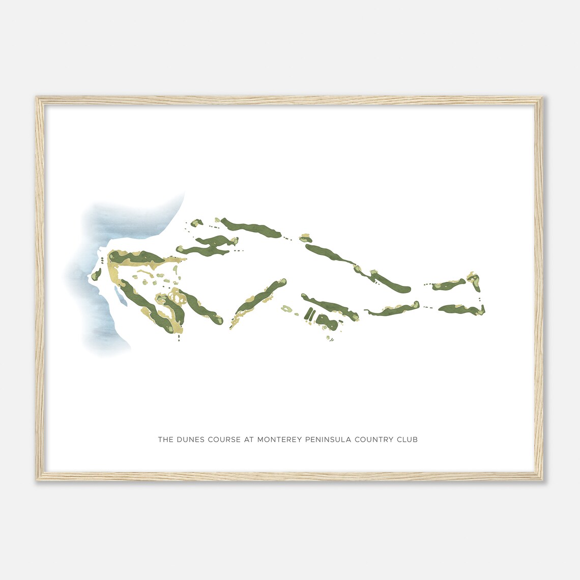 The Dunes Course Monterey Peninsula Country Club Watercolor Poster - Image 2