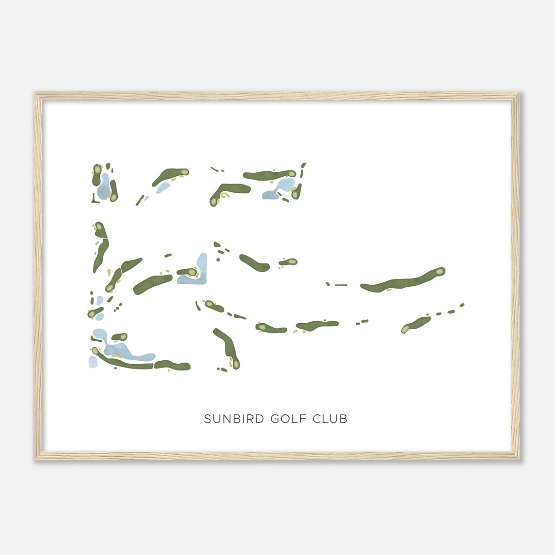 Sunbird Golf Club Modern Minimalist Course Map Golfer Gift Poster - Image 2