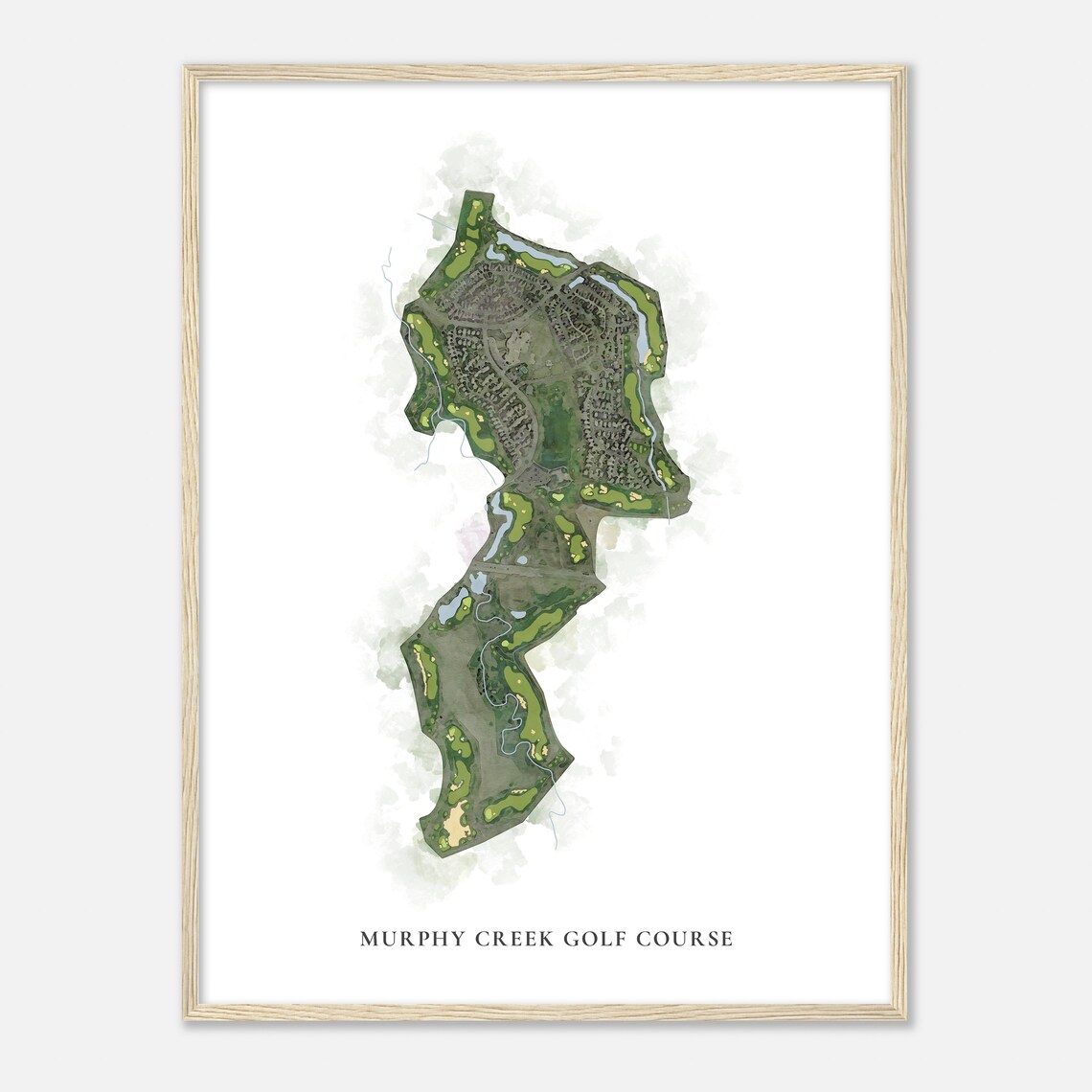 Murphy Creek Golf Course Colorado Classic Watercolor Map Golfer Gift Golf Wall Art Golf Poster Print Course Layout - Image 2