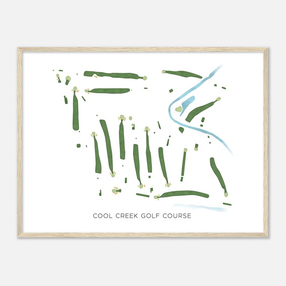 Cool Creek Golf Course Pennsylvania Modern Watercolor Map Golfer Gift Golf Wall Art Golf Poster Print Course Layout