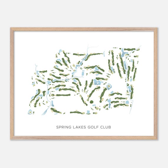 Spring Lakes Golf Club In Whitchurch Stouffville Canada Modern Watercolor Map Golfer Gift Golf Wall Art Golf Poster Print