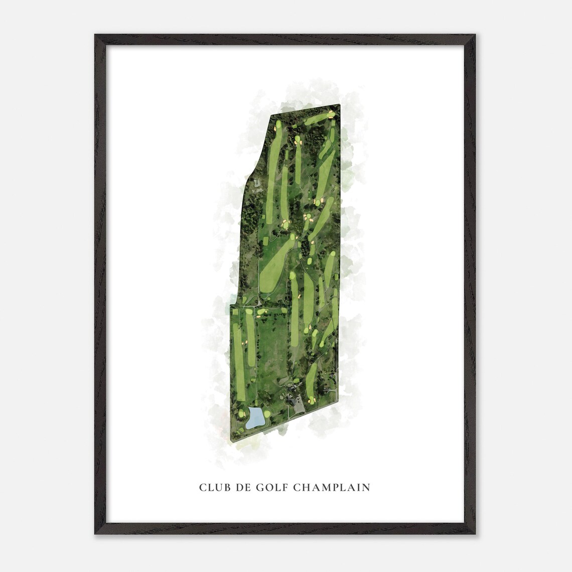 Club de Golf Champlain Gatineau Classic Watercolor Map Poster - Image 2