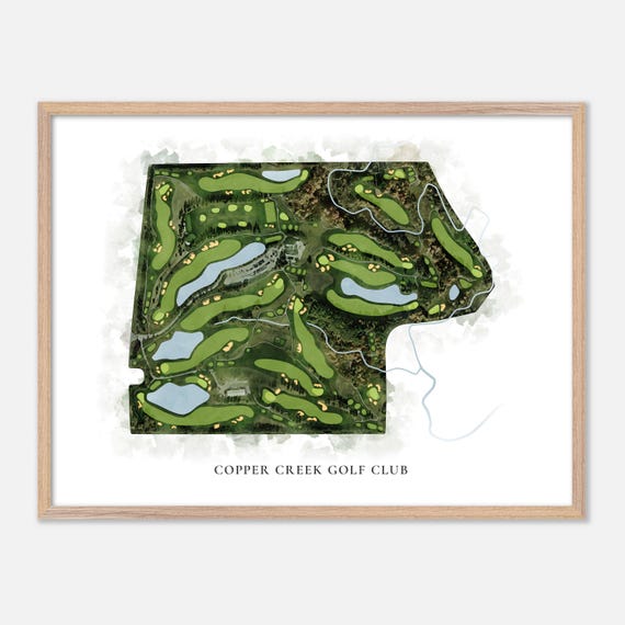 Copper Creek Golf Club In Vaughan Canada Classic Watercolor Map Golfer Gift Golf Wall Art Golf Poster Print Course Layout