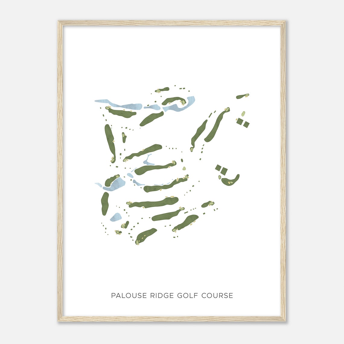 Palouse Ridge Golf Course Washington Modern Minimalist Map Art Poster - Image 2