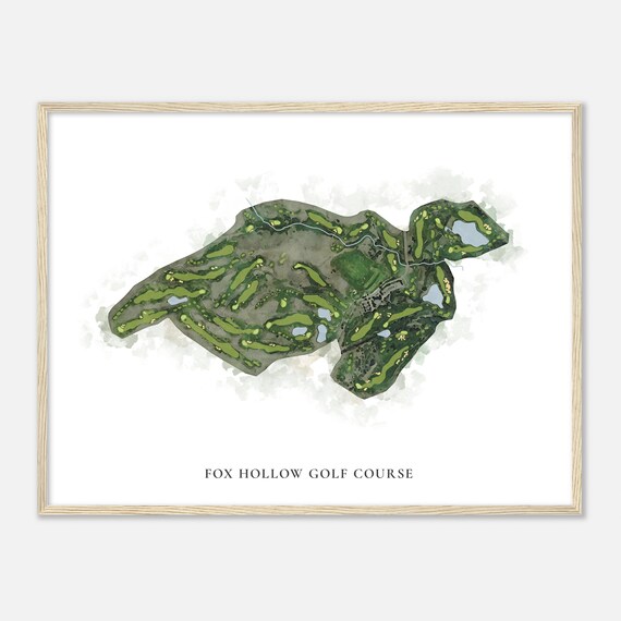 Fox Hollow Golf Course Colorado Classic Watercolor Map Golfer Gift Golf Wall Art Golf Poster Print Course Layout