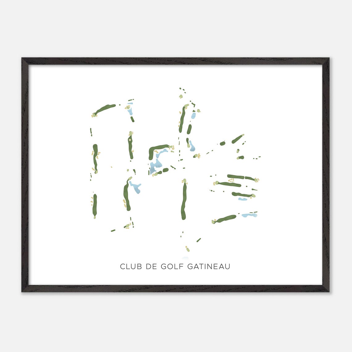 Club de Golf Gatineau Quebec Minimalist Watercolor Map Poster - Image 4