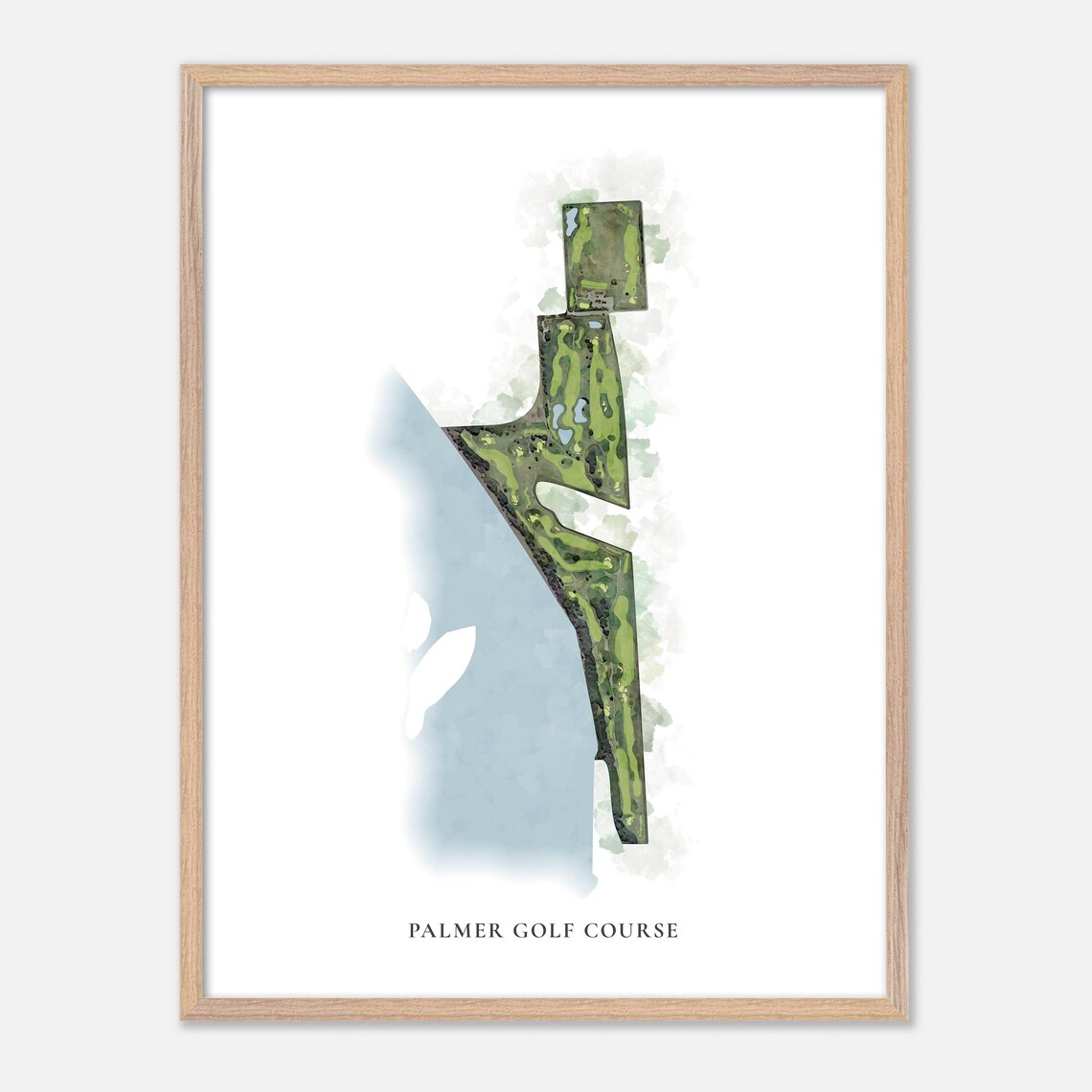 Palmer Golf Course Palmer Alaska Classic Watercolor Map Poster - Image 2
